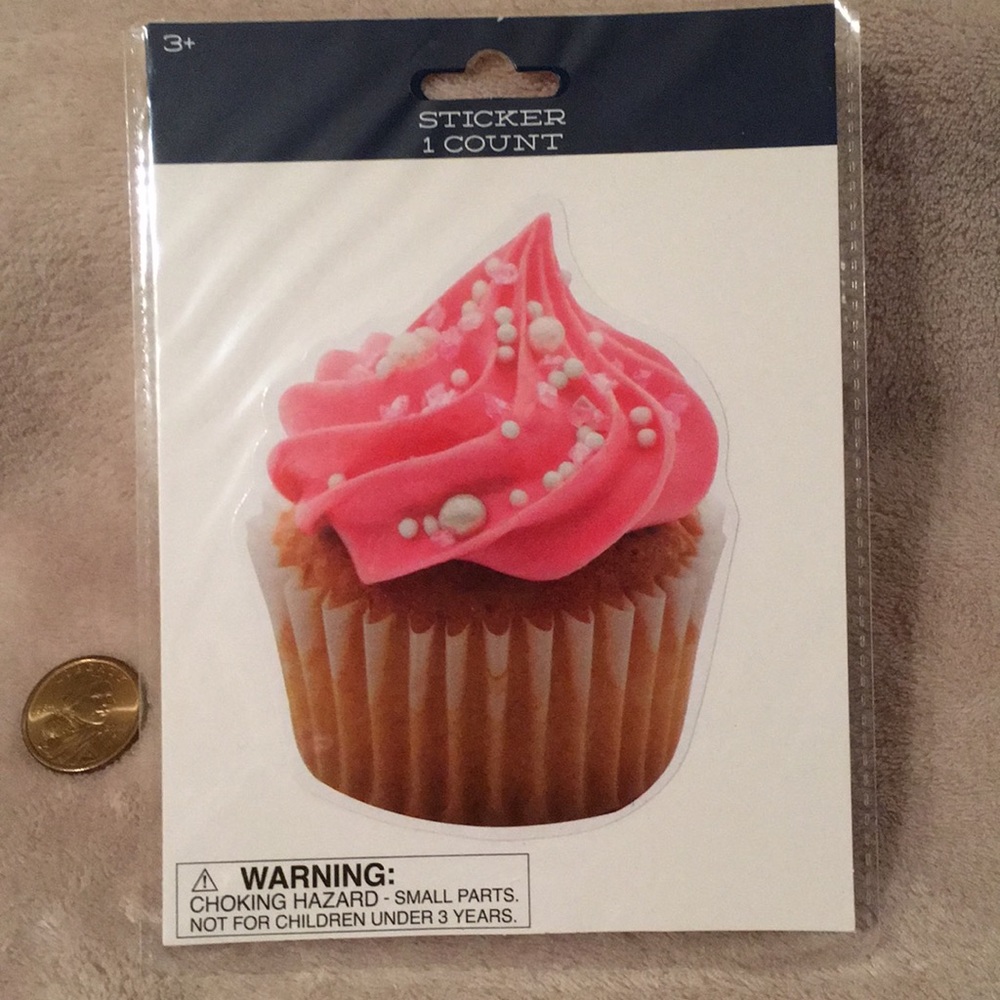 Jumbo Cupcake Sticker NWT